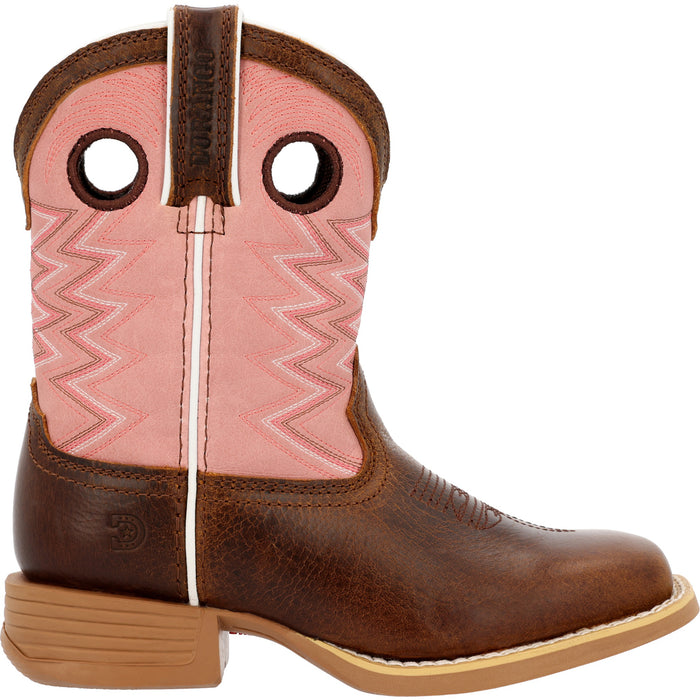 Durango Kids Unisex Lil Rebel Pro Western Chestnut/Gum Leather Cowboy Boots