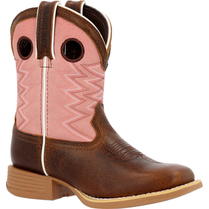 Durango Youth Unisex Lil Rebel Pro Western Chestnut/Gum Leather Cowboy Boots