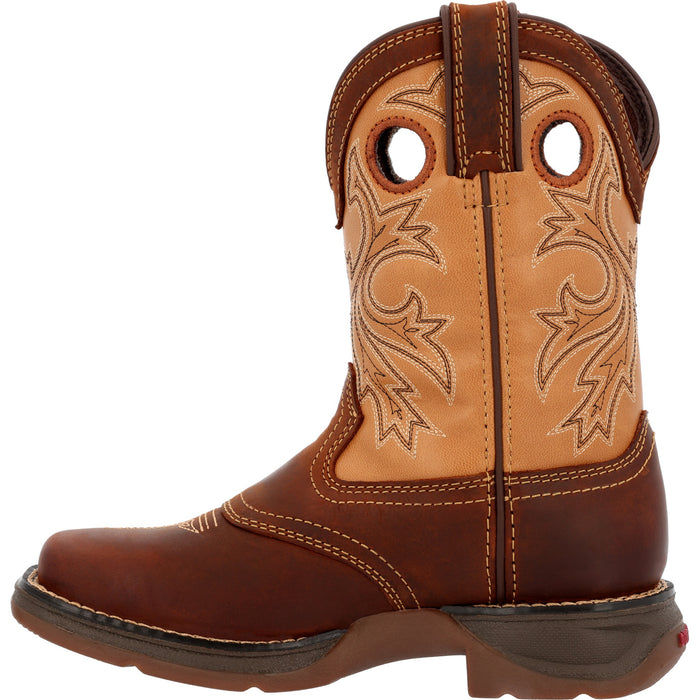 Durango Youth Unisex Lil Rebel Western Brown/Tan Leather Cowboy Boots