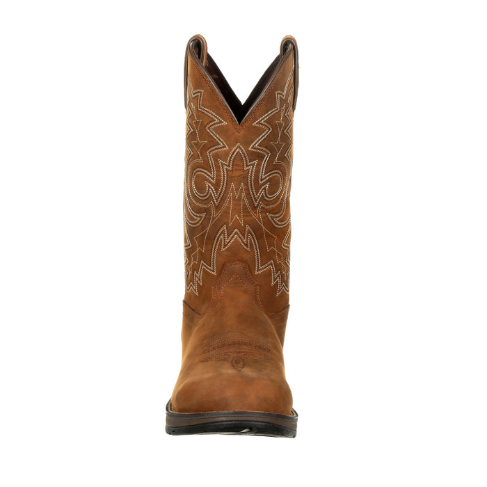 Durango Mens Coyote Brown Leather WP Rebel Cowboy Boots