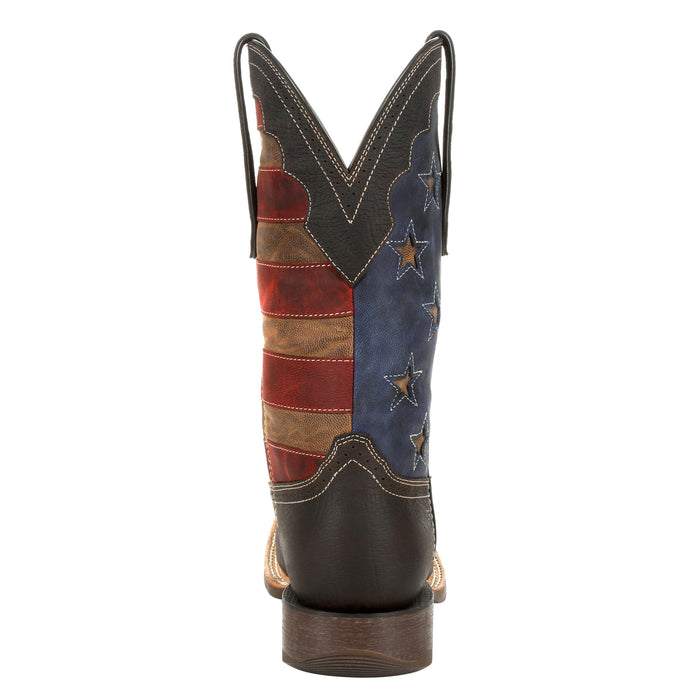 Durango Mens Chestnut/Vintage Flag Leather Rebel Pro Cowboy Boots