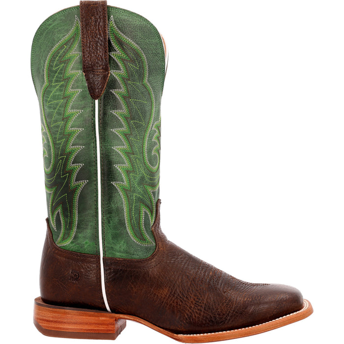 Durango Mens Arena Pro Western Hickory/Shamrock Green Leather Cowboy Boots