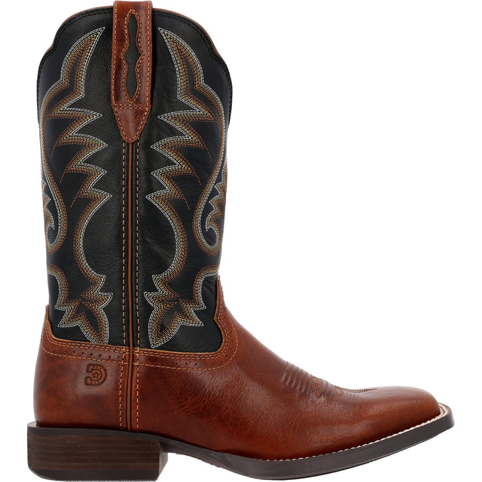 Durango Mens Saddlebrook Western Hickory/Black Onyx Leather Cowboy Boots