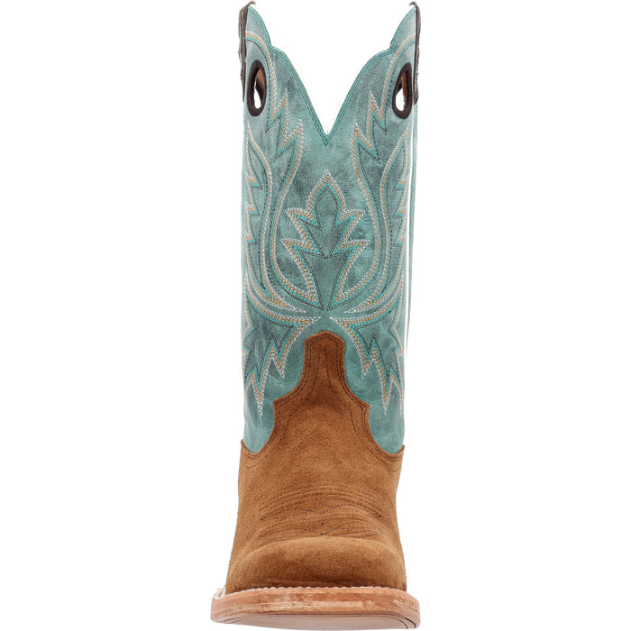 Durango Mens PRCA Western Whiskey Tobacca/Aqua Bullhide Cowboy Boots