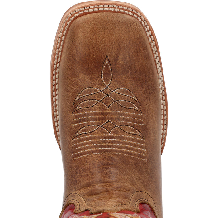 Durango Mens PRCA Western Sand Tobacco/Cayenne Bullhide Cowboy Boots