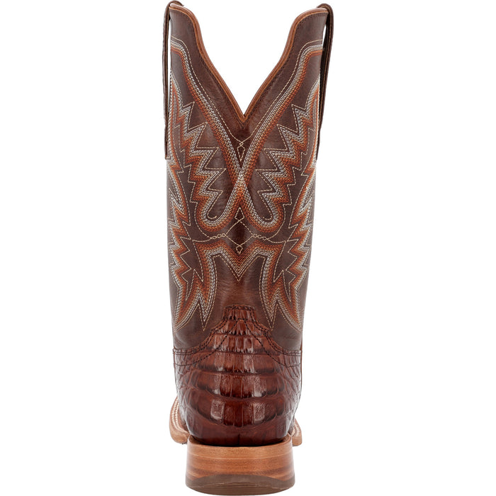 Durango Mens PRCA Western Cognac/Cigar Caiman Belly Cowboy Boots