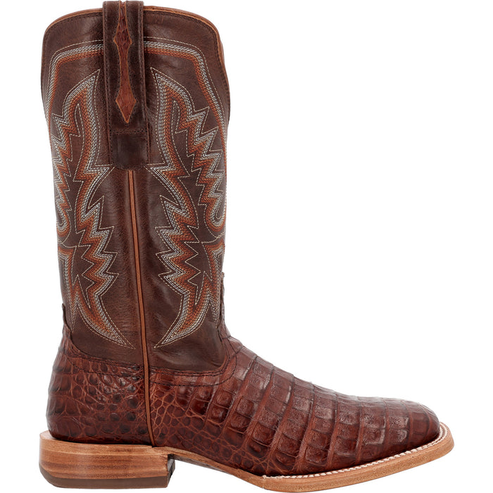 Durango Mens PRCA Western Cognac/Cigar Caiman Belly Cowboy Boots