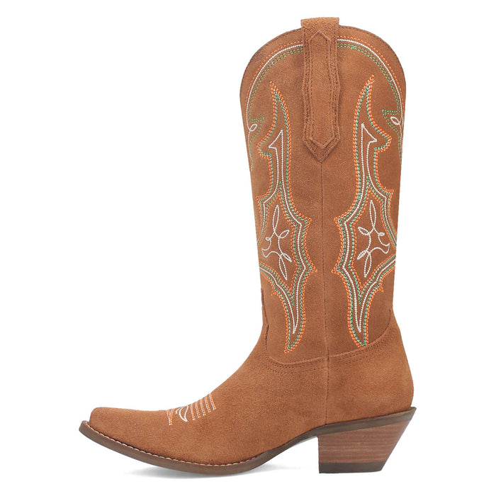 Dingo Womens Hot Sauce Camel Suede Cowboy Boots