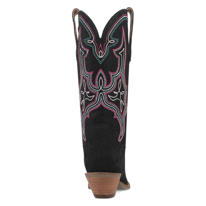 Dingo Womens Hot Sauce Black Suede Cowboy Boots