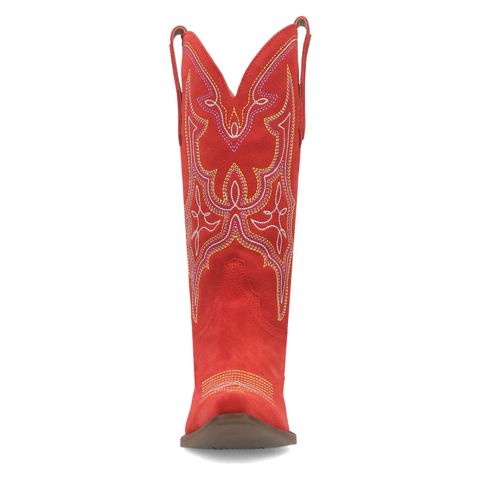 Dingo Womens Hot Sauce Red Suede Cowboy Boots