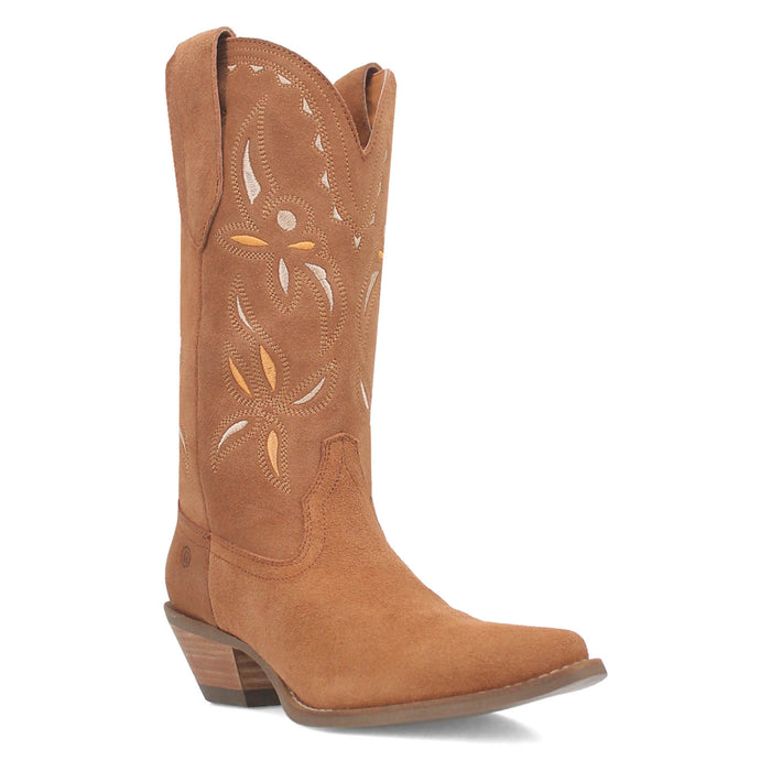 Dingo Womens Sabana Camel Suede Cowboy Boots