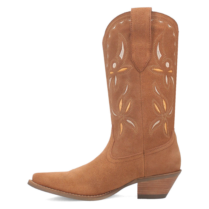 Dingo Womens Sabana Camel Suede Cowboy Boots