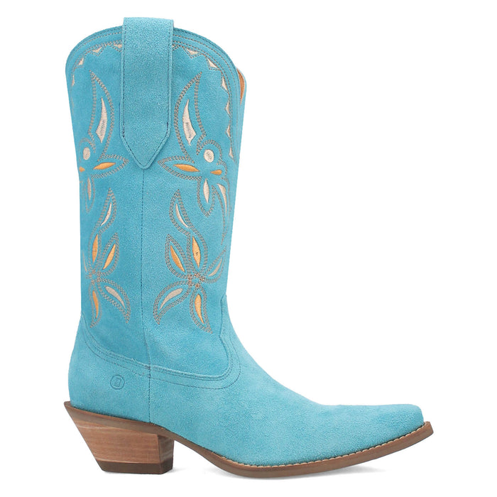 Dingo Womens Sabana Blue Suede Cowboy Boots