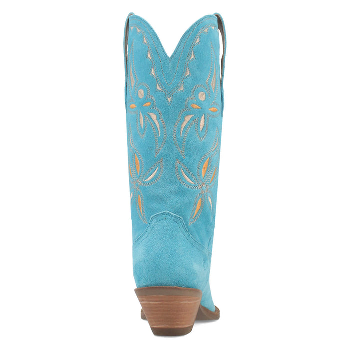 Dingo Womens Sabana Blue Suede Cowboy Boots