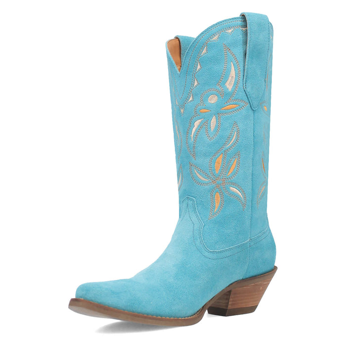 Dingo Womens Sabana Blue Suede Cowboy Boots