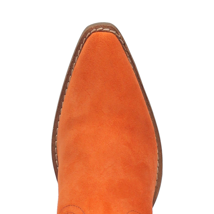 Dingo Womens Sabana Orange Suede Cowboy Boots