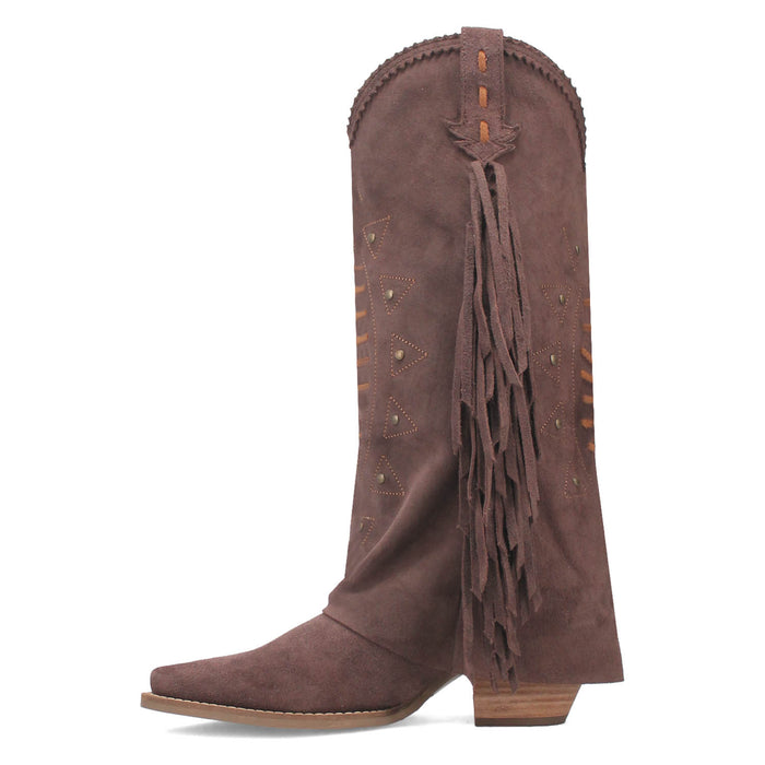 Dingo Womens Spirit Trail Brown Suede Cowboy Boots