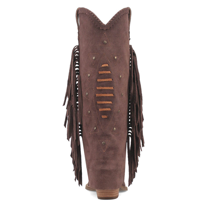 Dingo Womens Spirit Trail Brown Suede Cowboy Boots