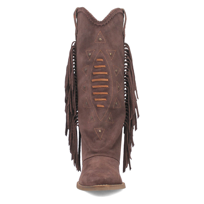 Dingo Womens Spirit Trail Brown Suede Cowboy Boots