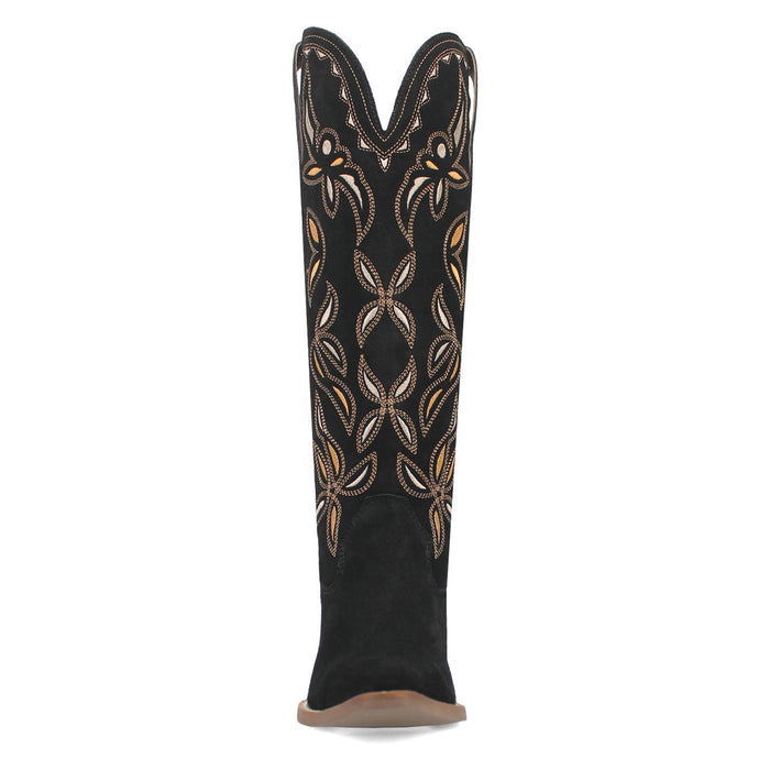 Dingo Womens Bandelera Black Suede Cowboy Boots