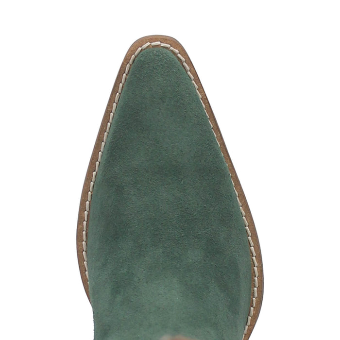 Dingo Womens Bandelera Green Suede Cowboy Boots