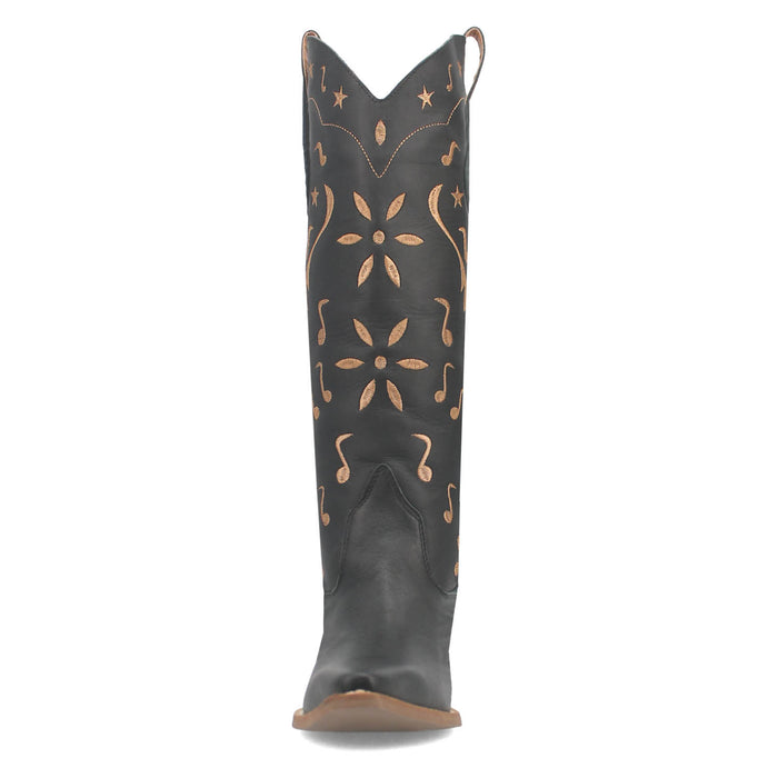 Dingo Womens Rhymin Black Suede Cowboy Boots