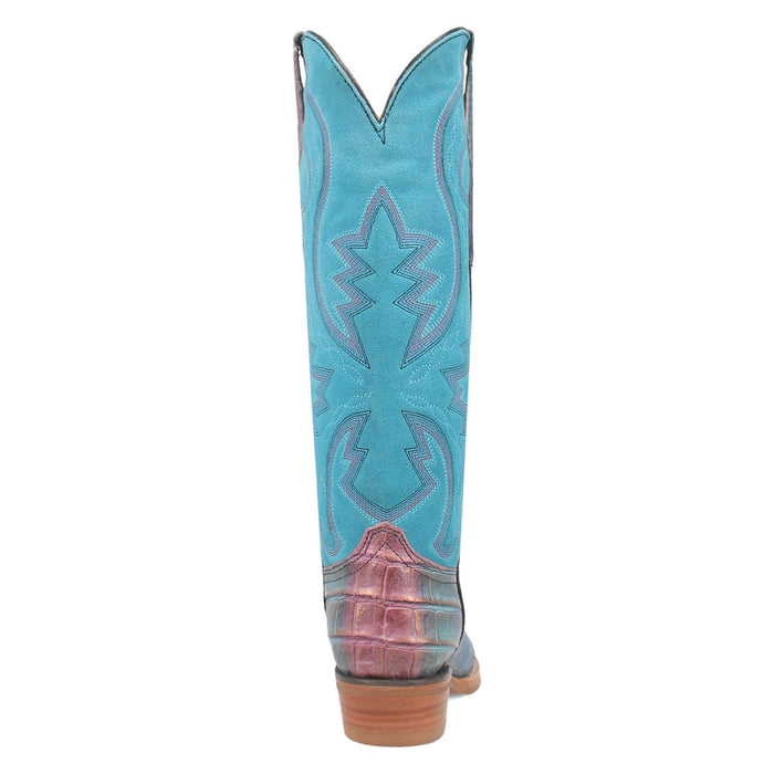 Dingo Womens Caterina Blue/Purple Leather Cowboy Boots