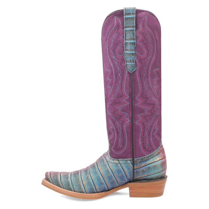 Dingo Womens Caterina Purple/Blue Leather Cowboy Boots