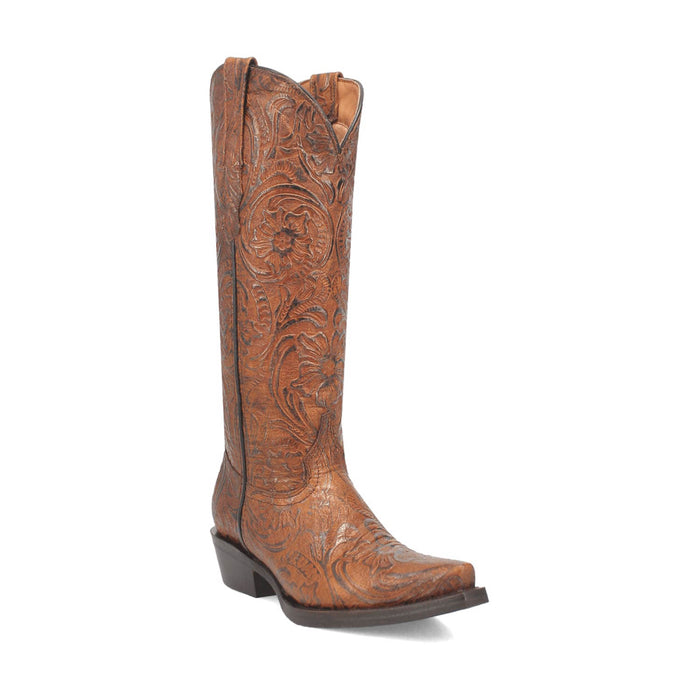 Dingo Womens Bellona Brown Leather Cowboy Boots