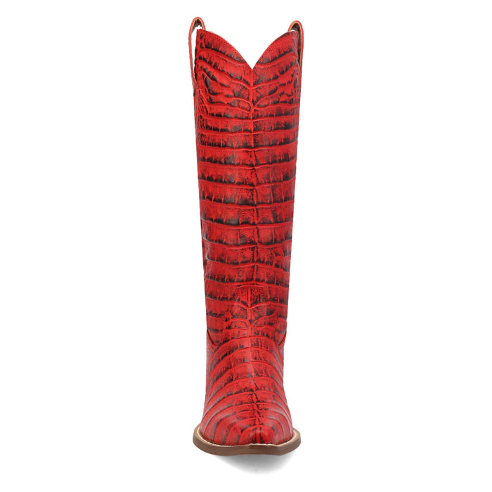 Dingo Womens Ozzie Red Leather Cowboy Boots