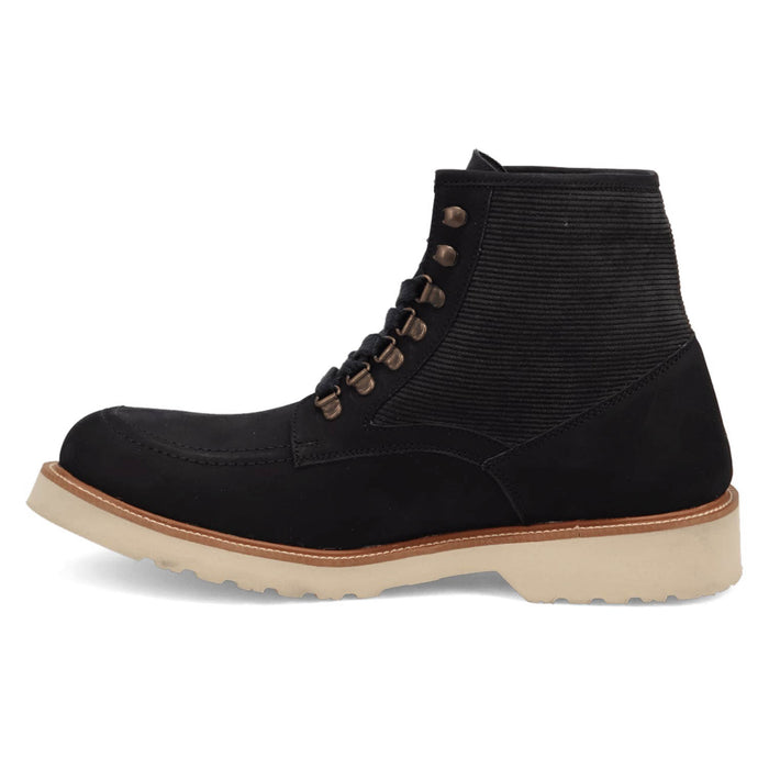 Dingo Mens Carlsbad Black Leather Ankle Boots