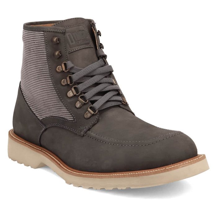 Dingo Mens Carlsbad Grey Leather Ankle Boots