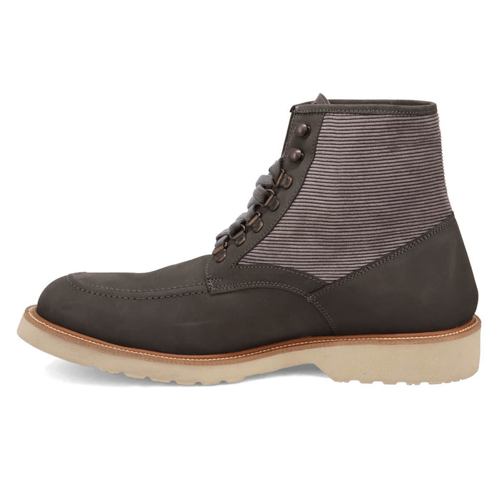 Dingo Mens Carlsbad Grey Leather Ankle Boots