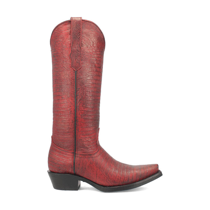 Dingo Womens Athena Red Leather Cowboy Boots