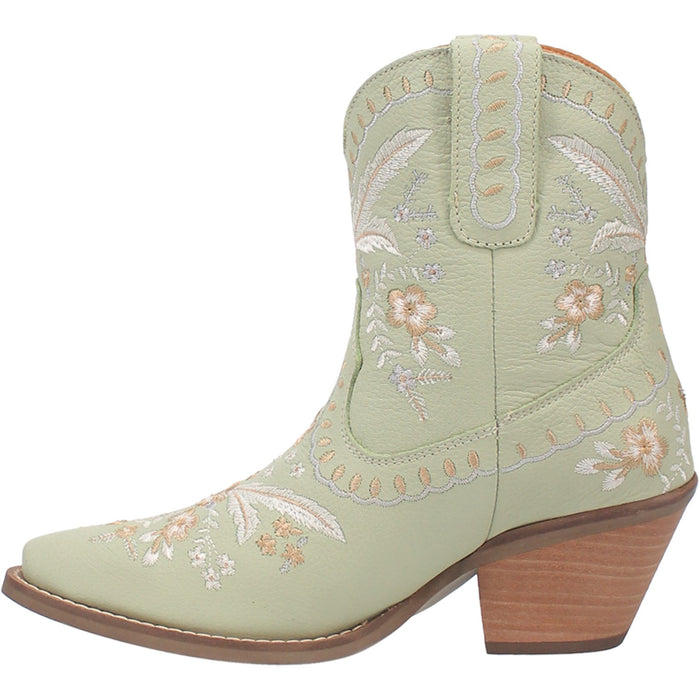 Dingo Womens Primrose Bootie Cowboy Boots Leather Mint