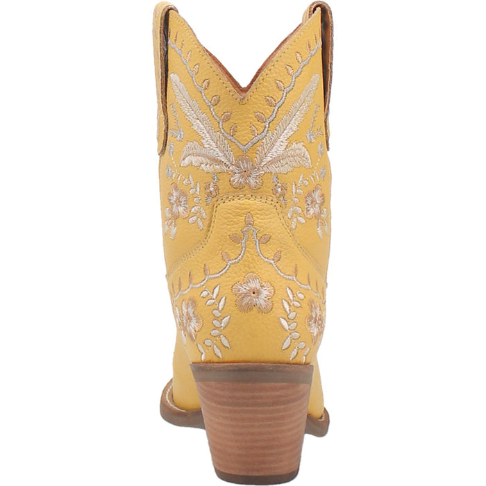 Dingo Womens Primrose Bootie Cowboy Boots Leather Yellow