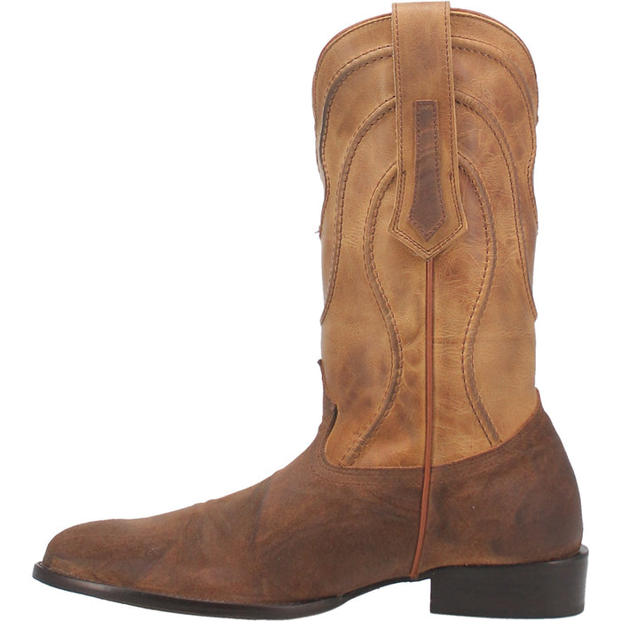 Dingo Mens Whiskey River Cowboy Boots Leather Natural