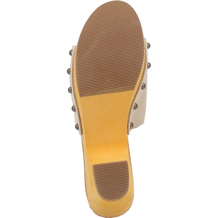 Dingo Womens Beechwood Sand Leather Studs Sandals Shoes