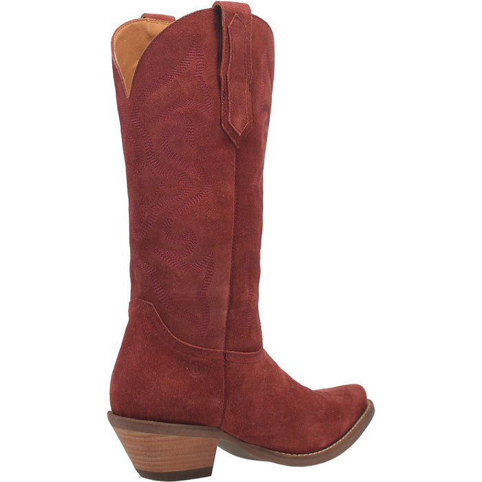 Dingo Womens Out West Cowboy Boots Leather Cranberry