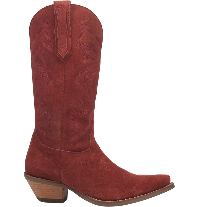 Dingo Womens Out West Cowboy Boots Leather Cranberry