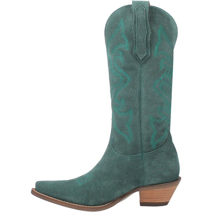 Dingo Womens Out West Cowboy Boots Leather Green