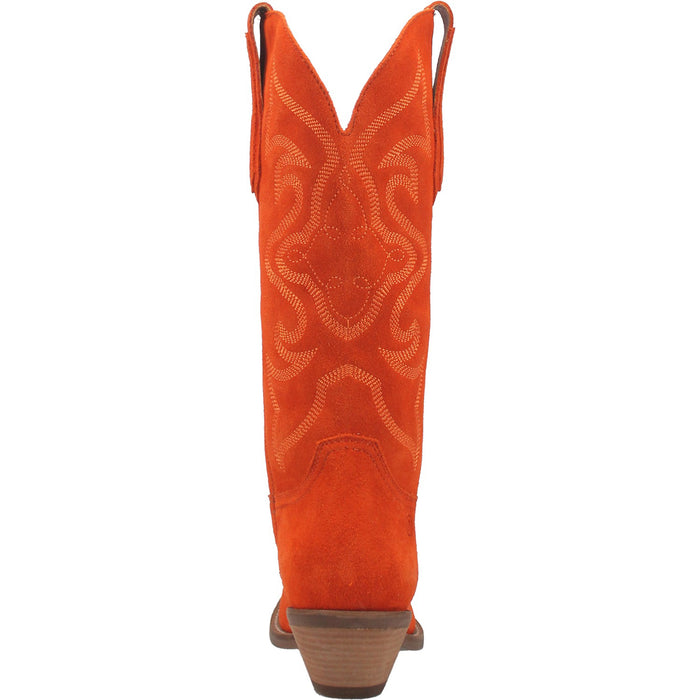 Dingo Womens Out West Cowboy Boots Leather Orange