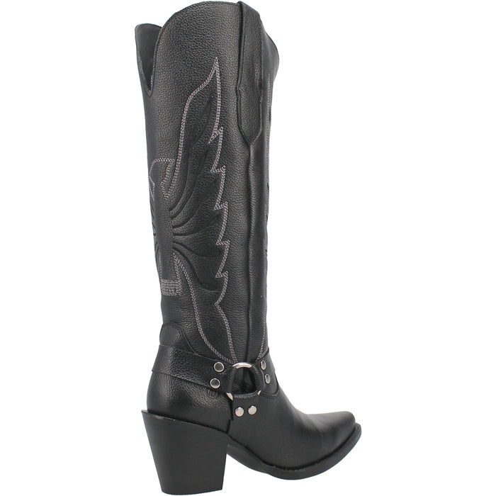 Dingo Womens Heavens To Betsy Cowboy Boots Leather Black