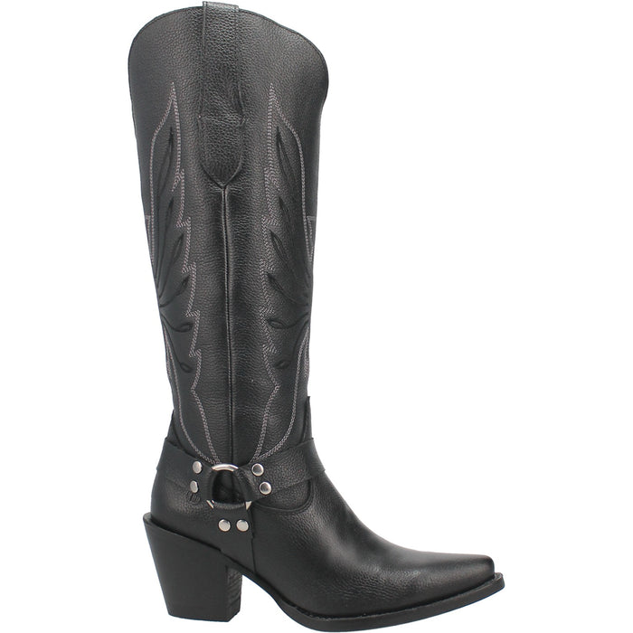 Dingo Womens Heavens To Betsy Cowboy Boots Leather Black