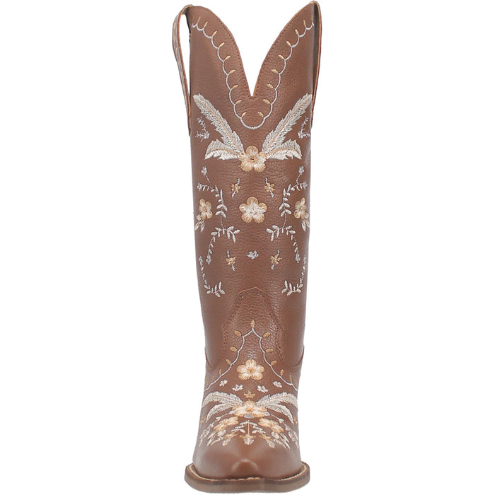 Dingo Womens Full Bloom Cowboy Boots Leather Brown