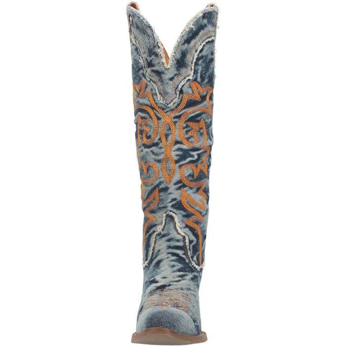 Dingo Womens Texas Tornado Cowboy Boots Leather Blue