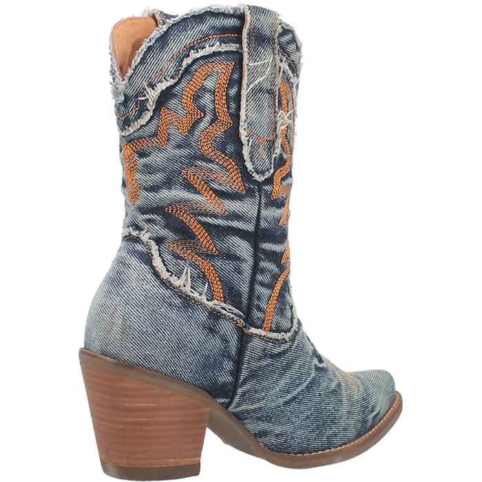 Dingo Womens Yall Need Dolly Cowboy Boots Leather Blue