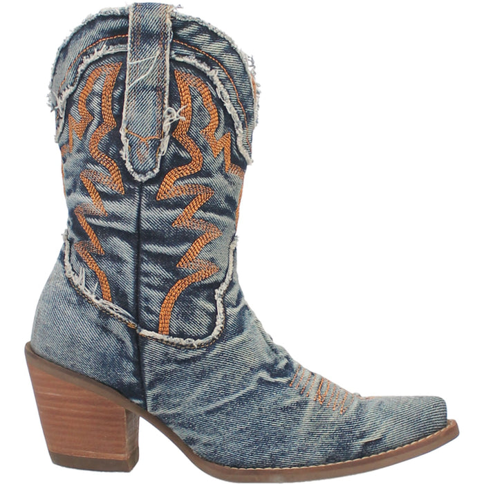 Dingo Womens Yall Need Dolly Cowboy Boots Leather Blue