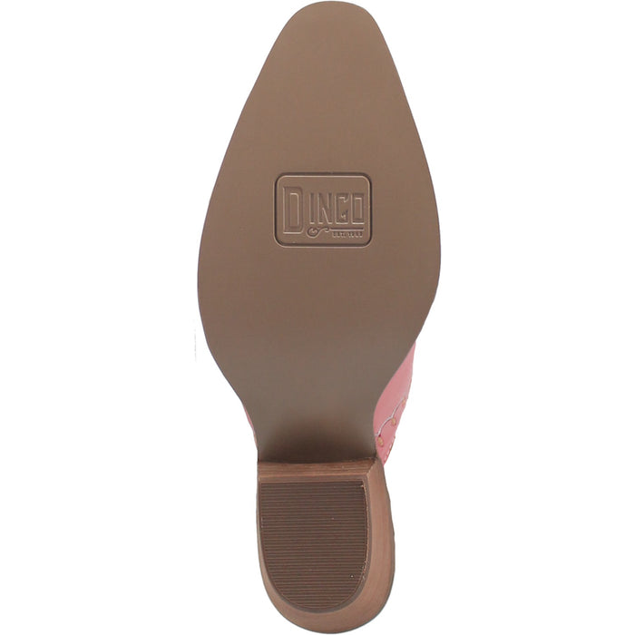 Dingo Womens Wildflower Mule Mule Shoes Leather Pink