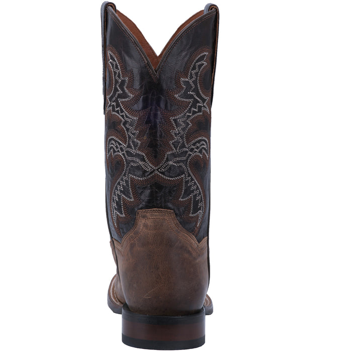 Dan Post Mens Franklin Cowboy Boots Leather Sand/Dark Chocolate